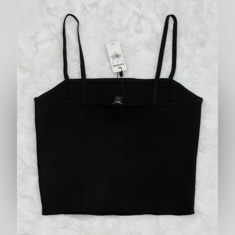 NWT EXPRESS CROPPED SQUARE NECK SWEATER CAMI - Picture 4 of 6